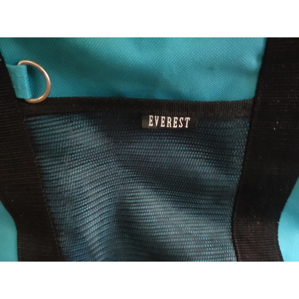 Everest Insulated Cooler Tote Bag Turquoise Black Dual Compartment Beach Picnic